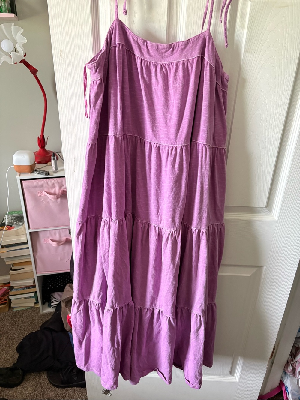 American Eagle Outfitters Purple Tiered Maxi Dress